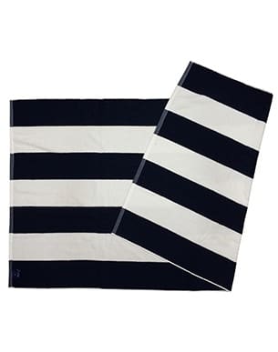 Navy/White Stripy Beach Towel