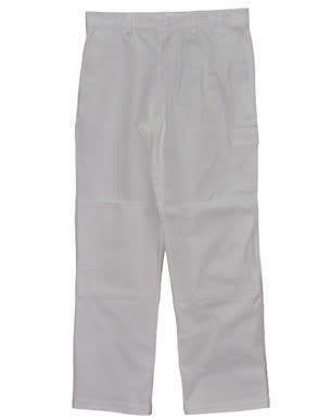 White Men's Heavy Cotton Drill Cargo Pants