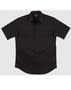 Black Short-Sleeved Cotton Work Shirt