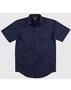 Navy Cotton Drill Short Sleeve Work Shirt