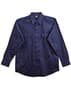 Navy Cotton Drill Work Shirt