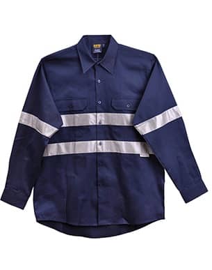 Navy Nighttime Work Shirt - Cotton Drill 