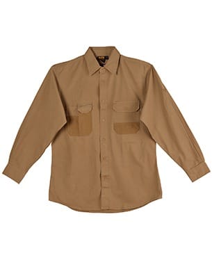 Khaki Durable Long Sleeve Work Shirt