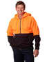 Orange/Navy Hi-Vis Zippered Fleece Hoodie