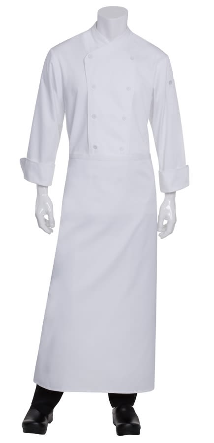 White Full-Length Chef Apron