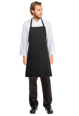 Black Black Bib Apron No Pocket