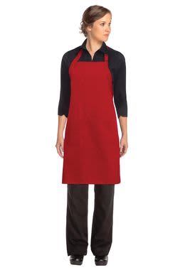 Red Butcher Bib Apron