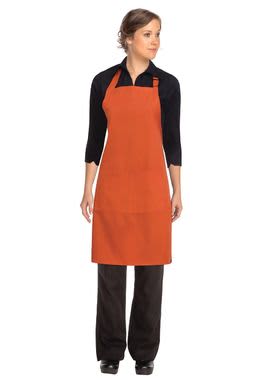 Orange Butcher Bib Apron