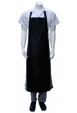 Black Long PVC Bib Apron