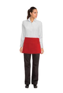 Red Three Pocket Waist Apron