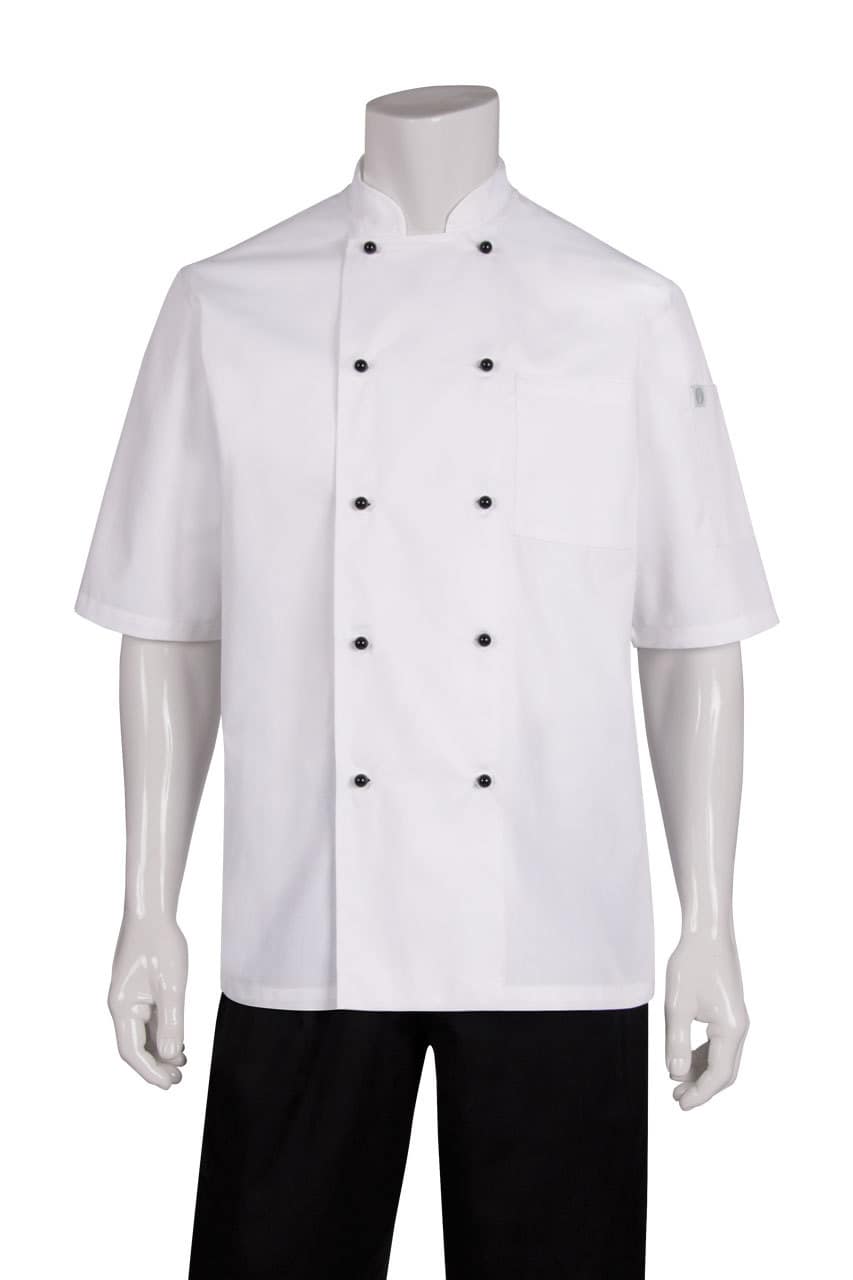 White Macquarie White S/S Basic Chef Jacket