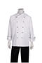 White/Black Coogee Classic Chef Jacket with Black Piping