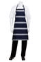 Navy Navy Butcher Stripe Bib Apron