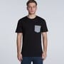 Black/Grey Marle Summit Pocket Combed Cotton Tee