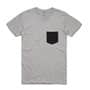 Grey Marle/Black Summit Pocket Combed Cotton Tee