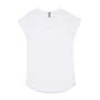 White Cotton Scoop Tee