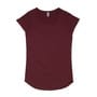 Burgundy Cotton Scoop Tee