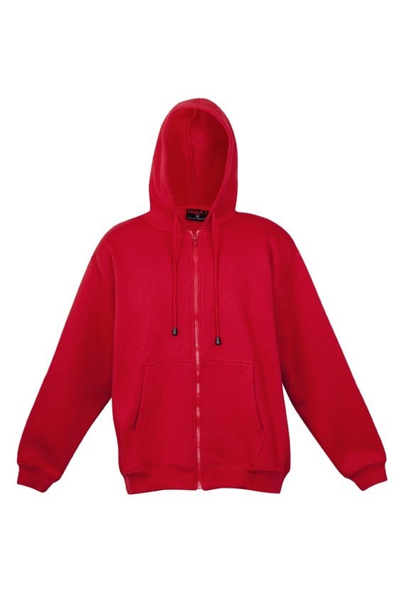 Red Mens Zipper Hoodie