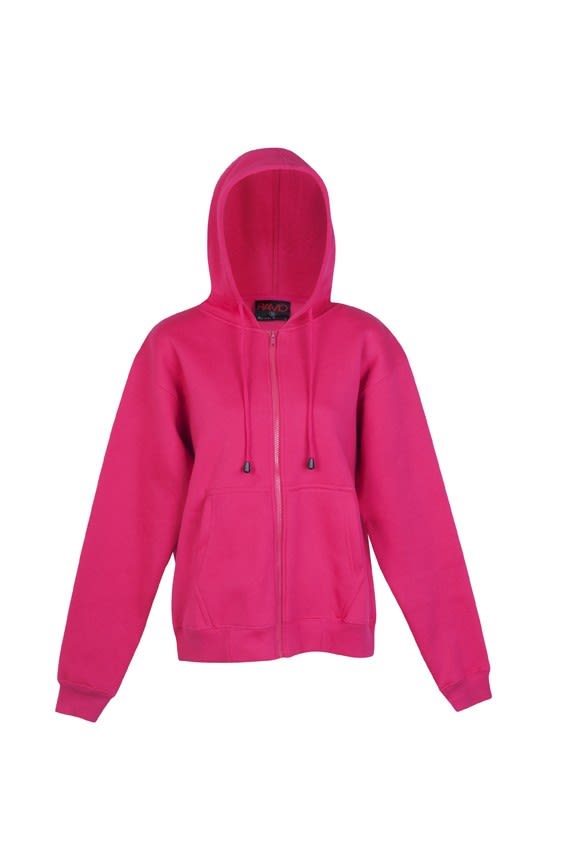 Hot Pink Ladies/Juniors Zipper Hoodie