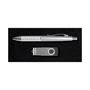 Silver Style Gift Set - Bling Pen and Swivel Flash Drive