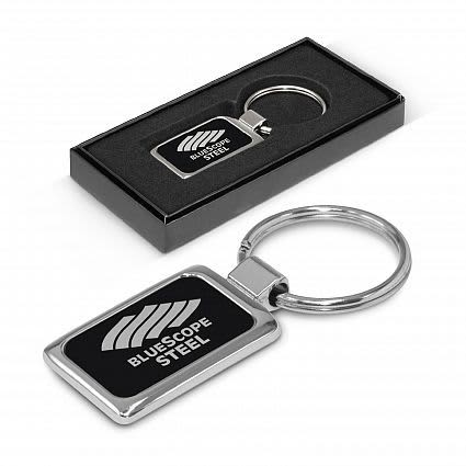 Black Laser Etch Metal Key Ring