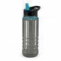 Light Blue Galaxy Clear and Black Drink Bottle