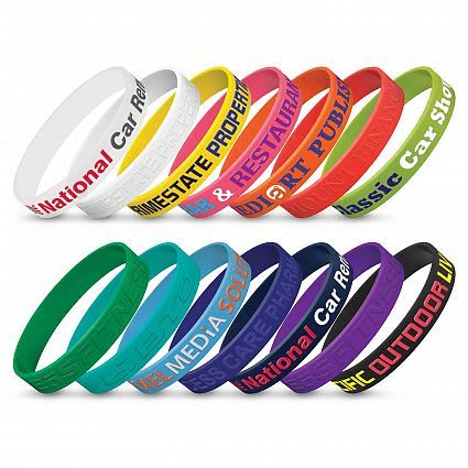 Full Silicone Wrist Band - Embossed