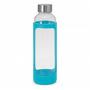 Light Blue Aphrodite Glass Drink Bottle - Silicone Sleeve