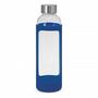 Dark Blue Aphrodite Glass Drink Bottle - Silicone Sleeve