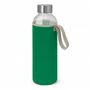 Dark Green Aphrodite Glass Drink Bottle 600 ml - Neoprene Sleeve