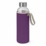 Purple Aphrodite Glass Drink Bottle 600 ml - Neoprene Sleeve