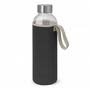 Black Aphrodite Glass Drink Bottle 600 ml - Neoprene Sleeve