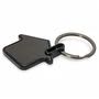 Gunmetal/Black Capital House Key Ring