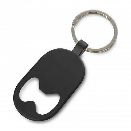 Black/Silver Brio Bottle Opener Key Ring