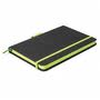 Charcoal/Bright Green Meridian Notebook - Two Tone