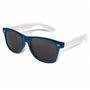 Dark Blue Malibu Premium Sunglasses - White Arms