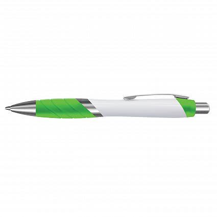 Bright Green Borg Pen - White Barrels