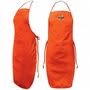 Orange Cotton Twill Bib Apron