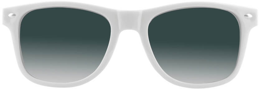 White Custom Printed Riviera Sunglasses