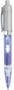 Silver With Blue Light Four Colour Plastic Light Up Pen