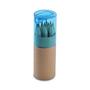 Natural/Blue Coloured Pencils in Cardboard Tube