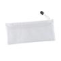 Clear PVC Pencil Case with Zipper and Mesh Divider