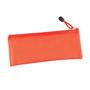 Red PVC Pencil Case with Zipper and Mesh Divider