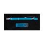 Light Blue Style Gift Set - Miami Pen and Swivel Flash Drive