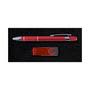 Red Style Gift Set - Miami Pen and Swivel Flash Drive