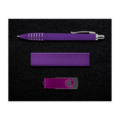 Purple Superior Gift Set - Titan Pen, Velocity Power Bank, Swivel Flash Drive