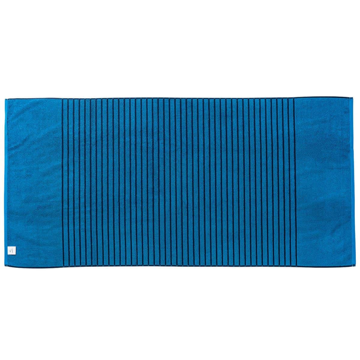 Navy/Aqua Reversible Two-Tone Beach Towel or Bath Towel