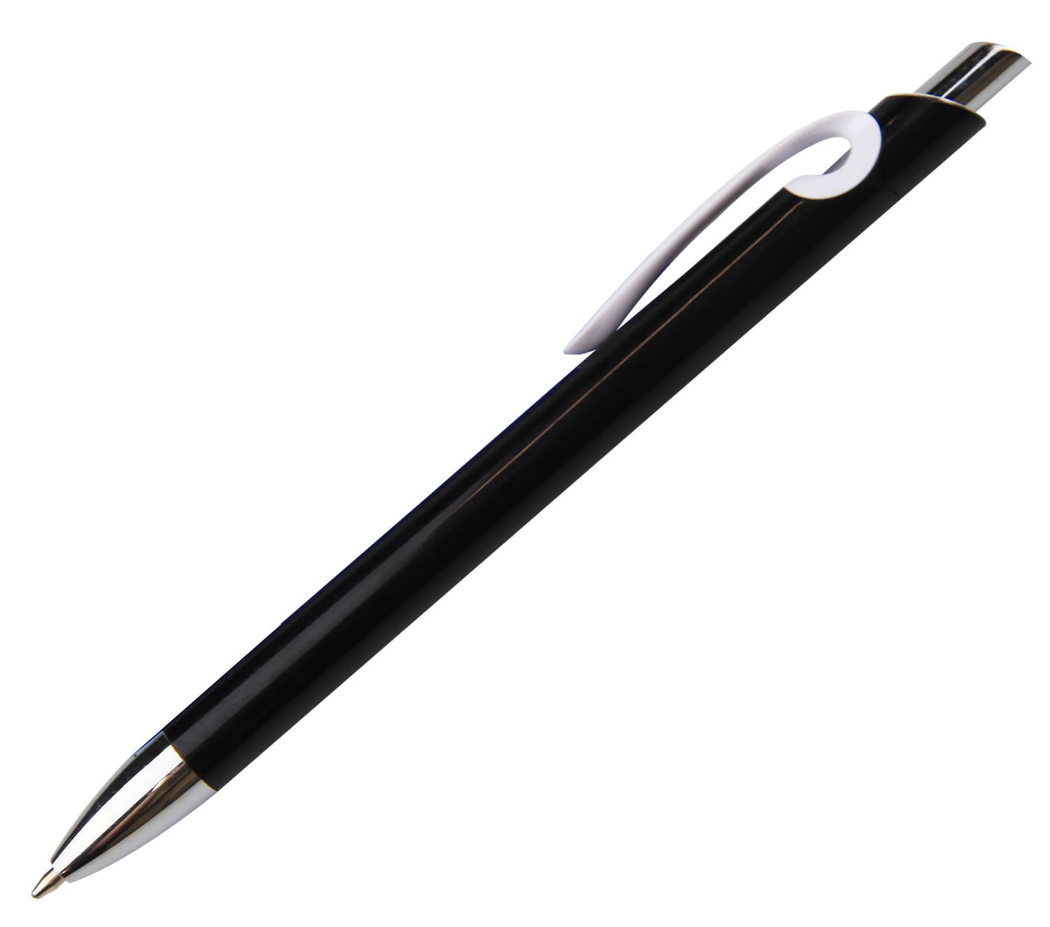 Black Chicago Click Action Plastic Pen