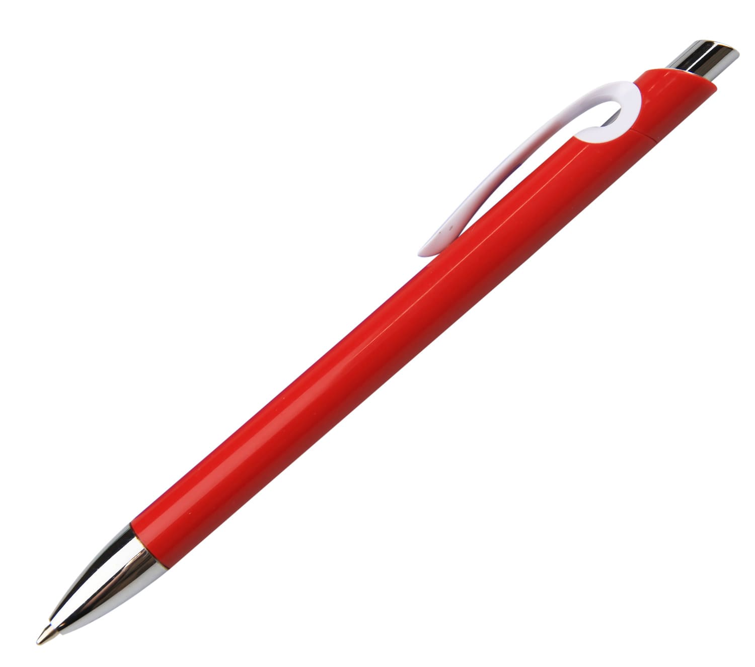 Red Chicago Click Action Plastic Pen