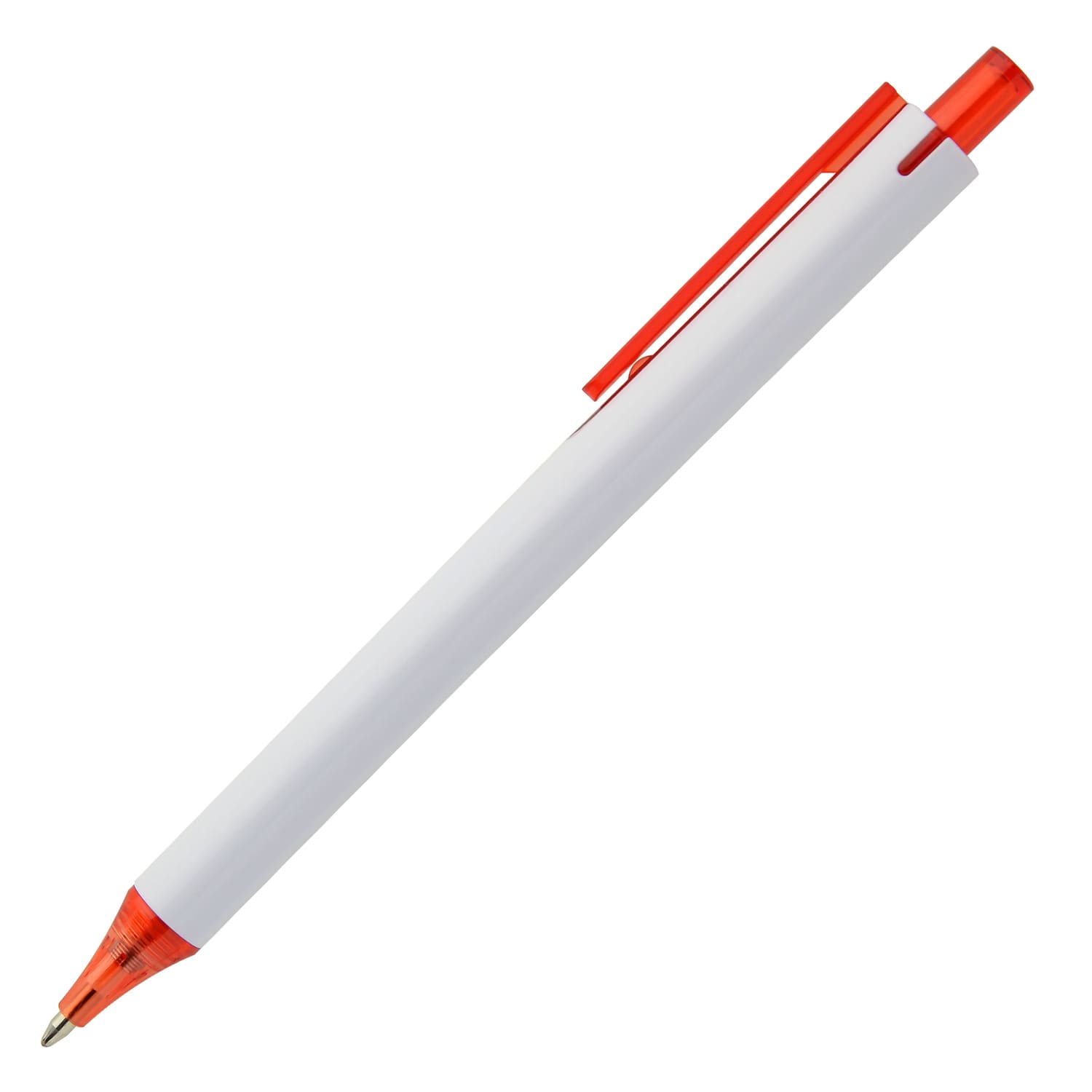 Red York White Barrel Click Action Pen